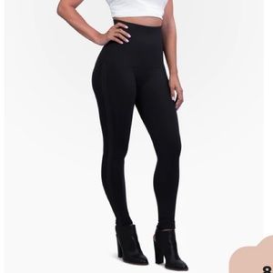 Belly Bandit Mother Trucker Black Postpartum Compression Leggings Sz.‎ M